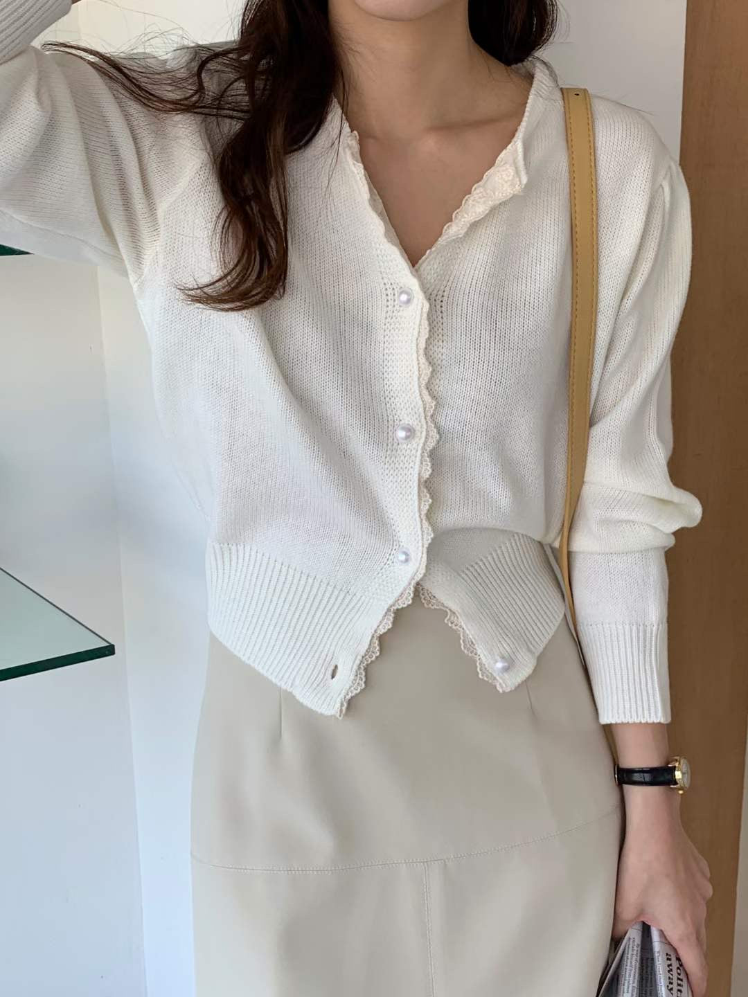 Lace邊針織Cardigan