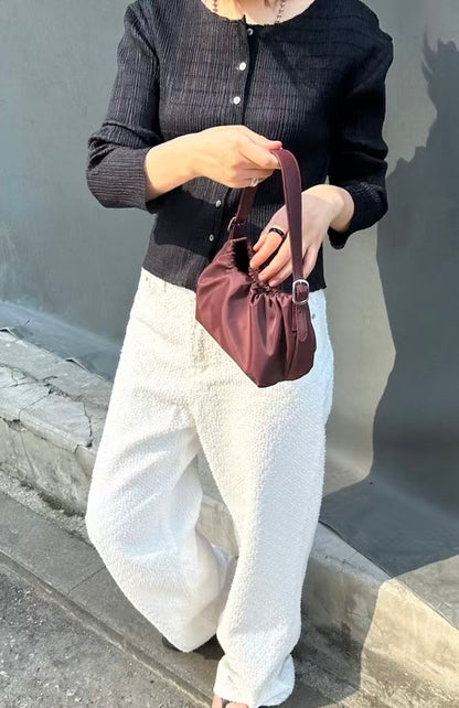 牛皮x尼龍雲朵包