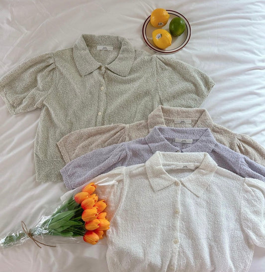 毛巾針織料Polo上衣