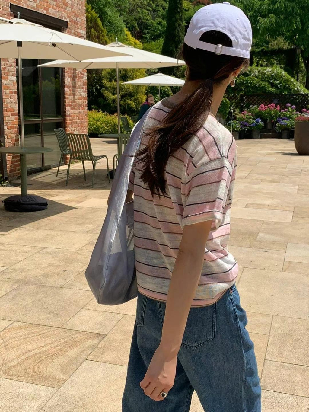 韓系街頭風間條線衫