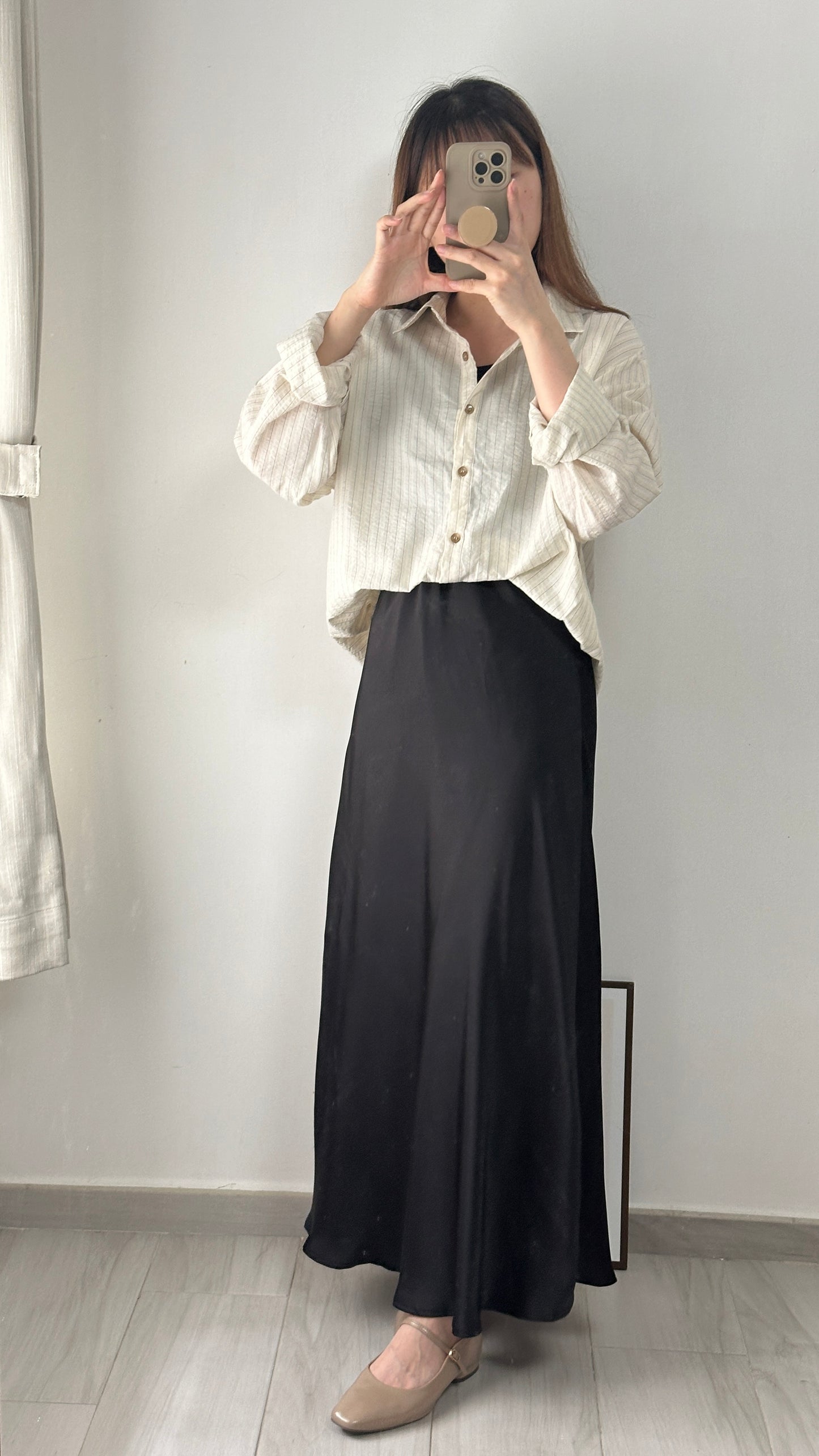 細節滿滿緞面裙