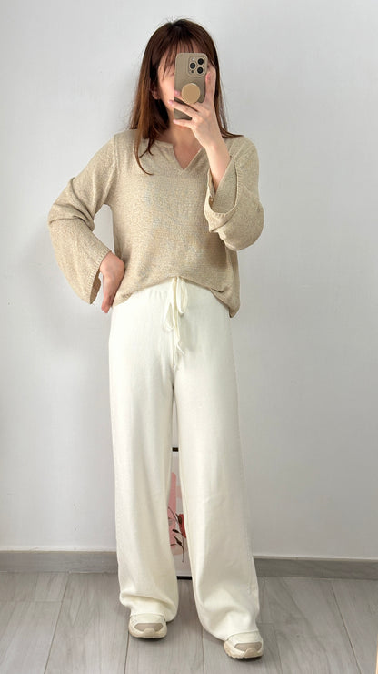 <睡褲級舒適>麻花針織褲