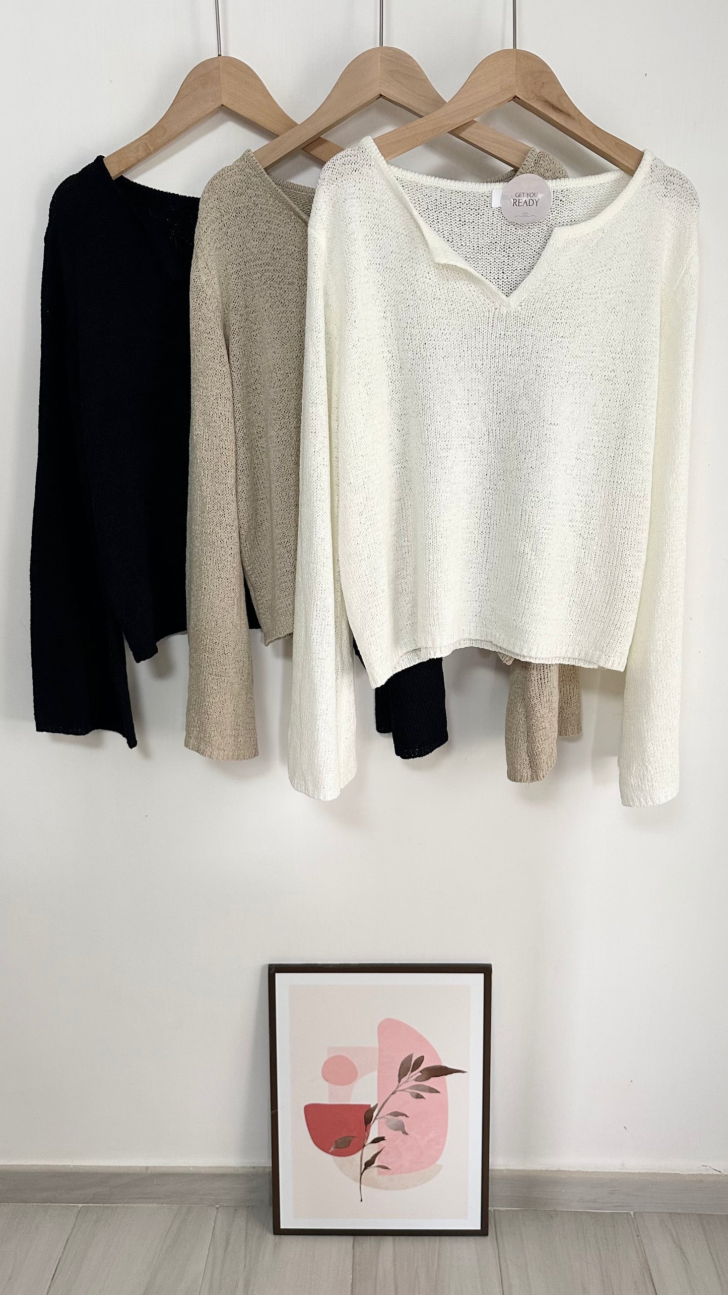 慵懶小V領針織衫