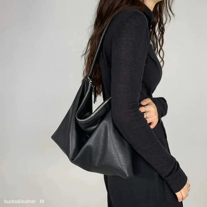 Bucks&Leather #166 慵懶垂墜Shoulder Bag (M)