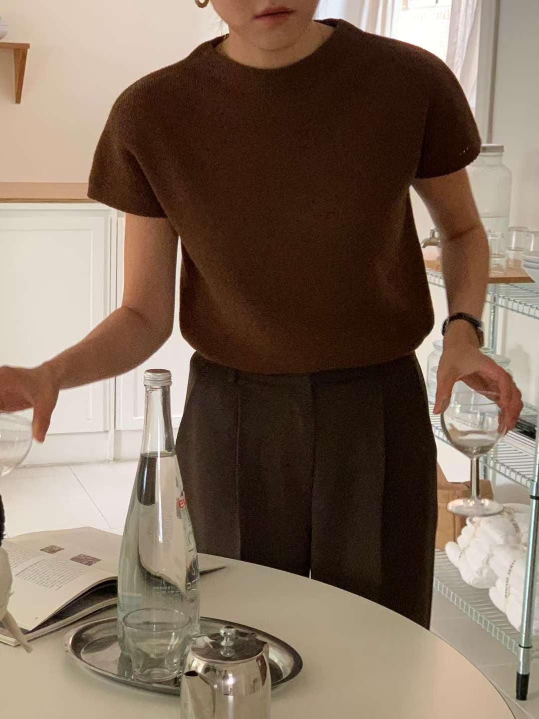 <Premium Wool> 無肩線羊毛上衣