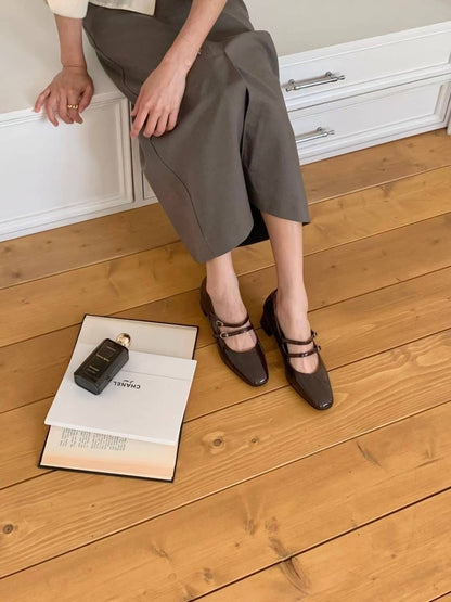 復古雙線Mary Jane