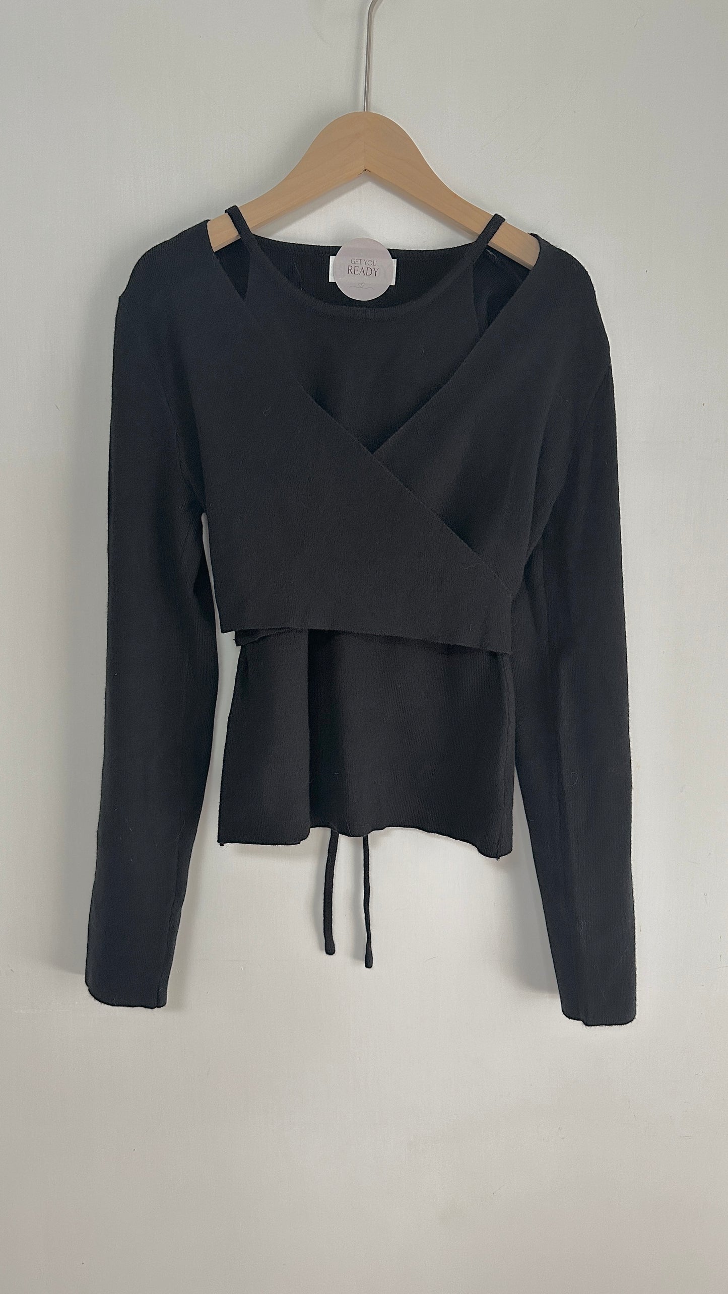 【只售現貨】交疊綁帶上衣