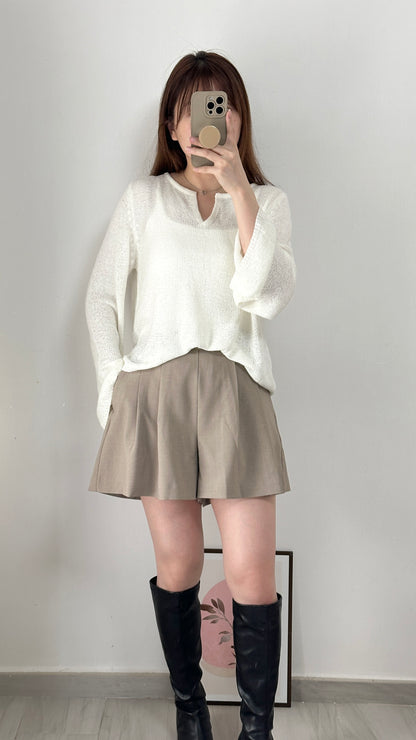 慵懶小V領針織衫