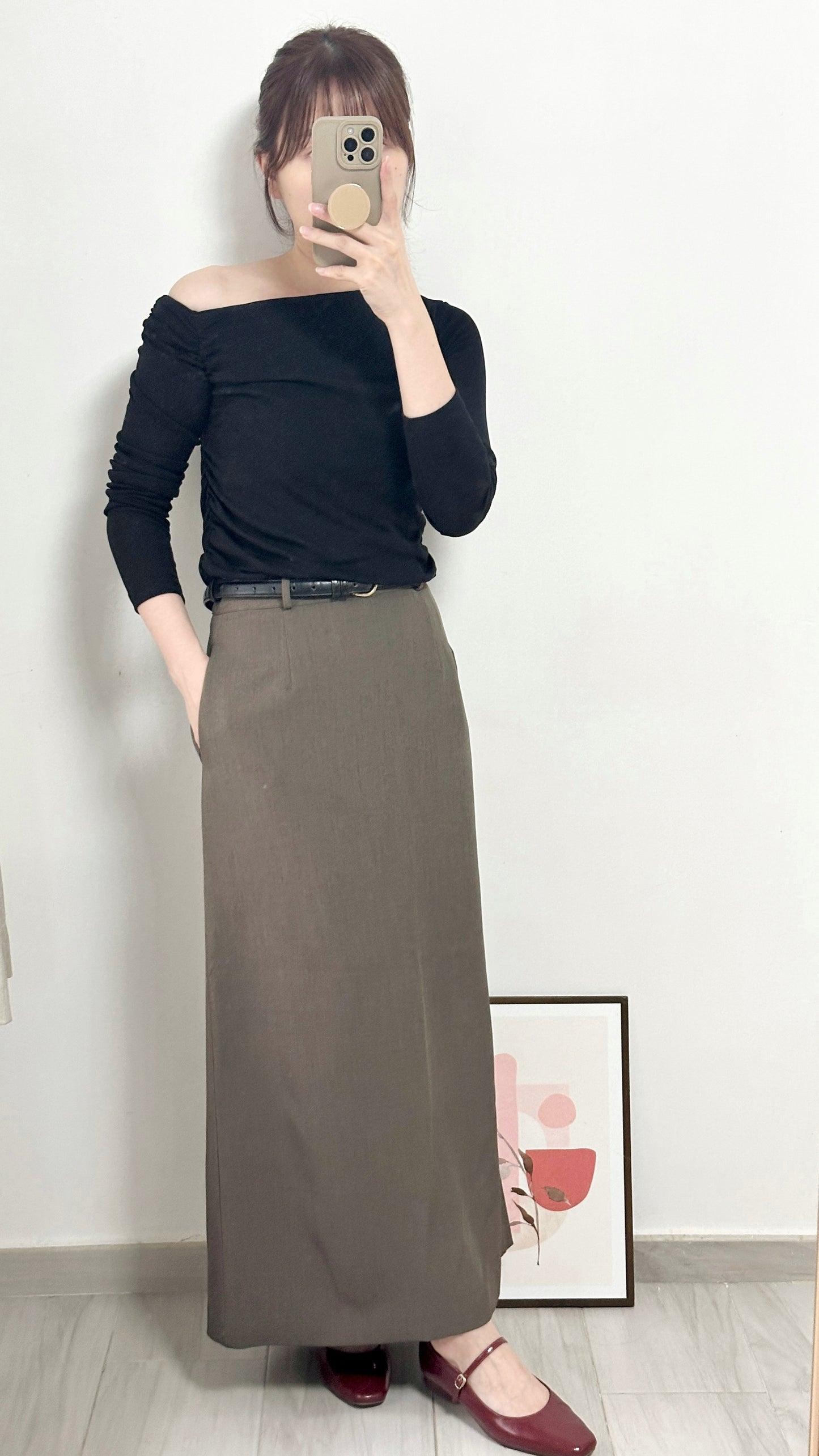 簡約西裝直筒裙