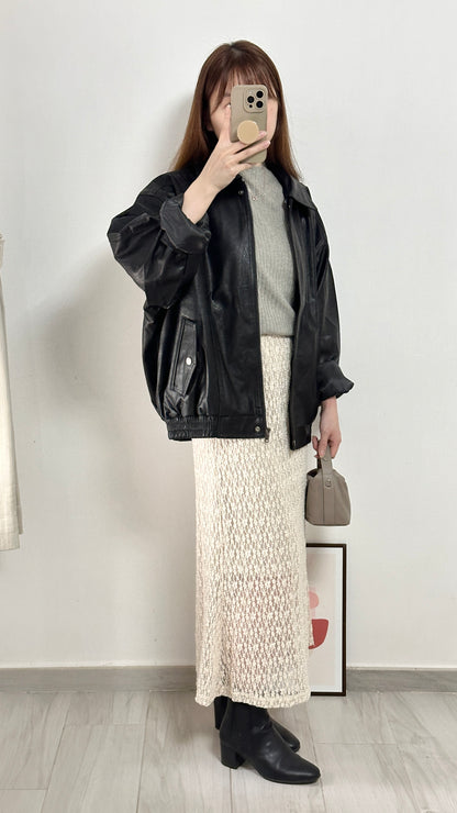 <推介!> Oversized仿皮外套