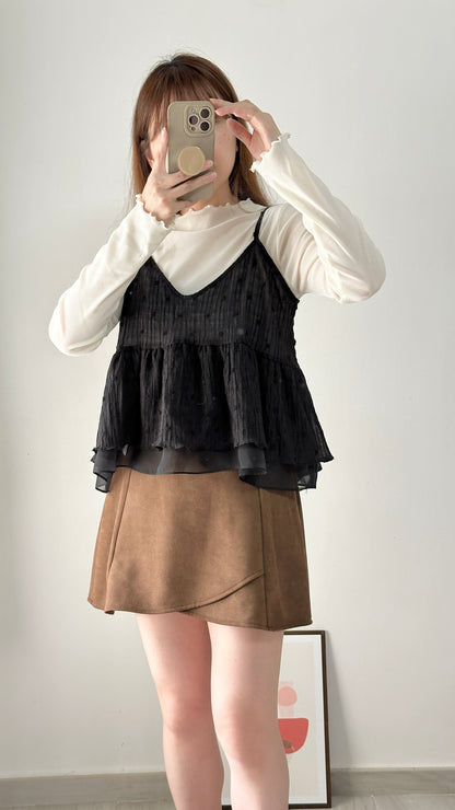 雙層飄逸外搭背心