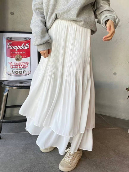 雙層百褶半身裙