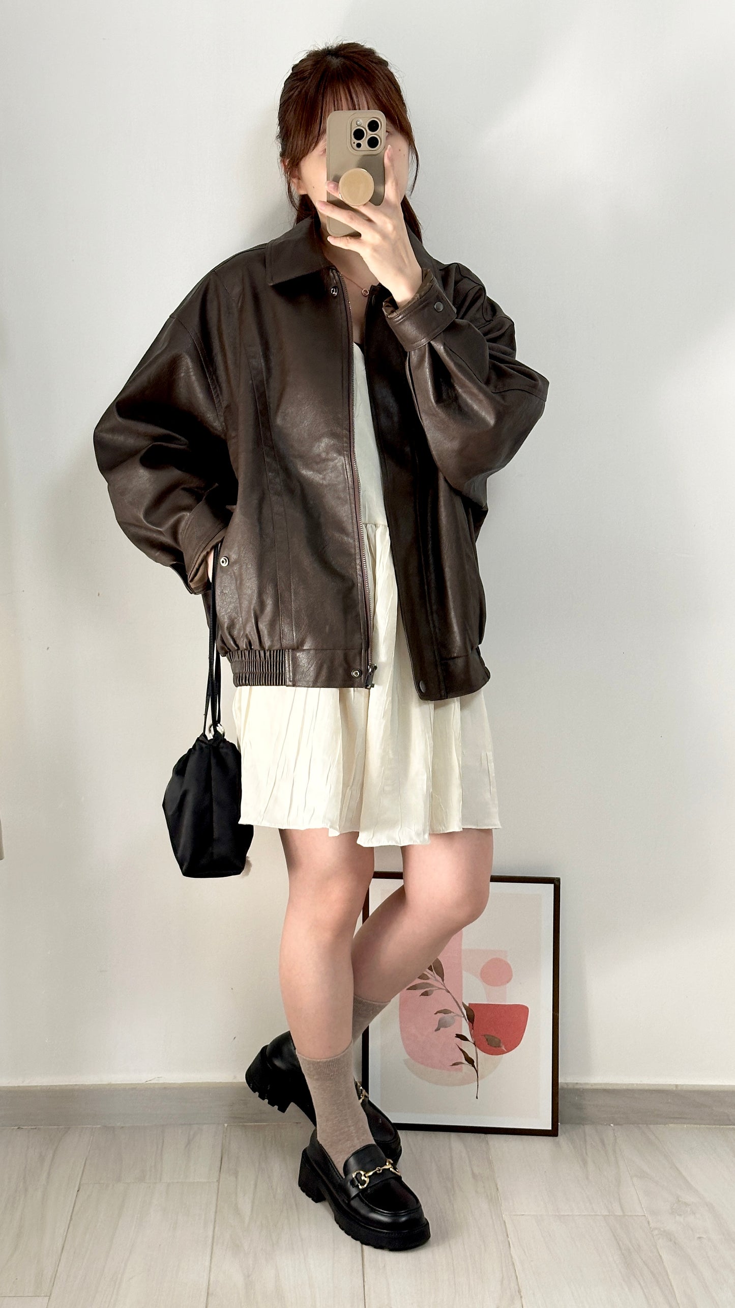 <推介!> Oversized仿皮外套