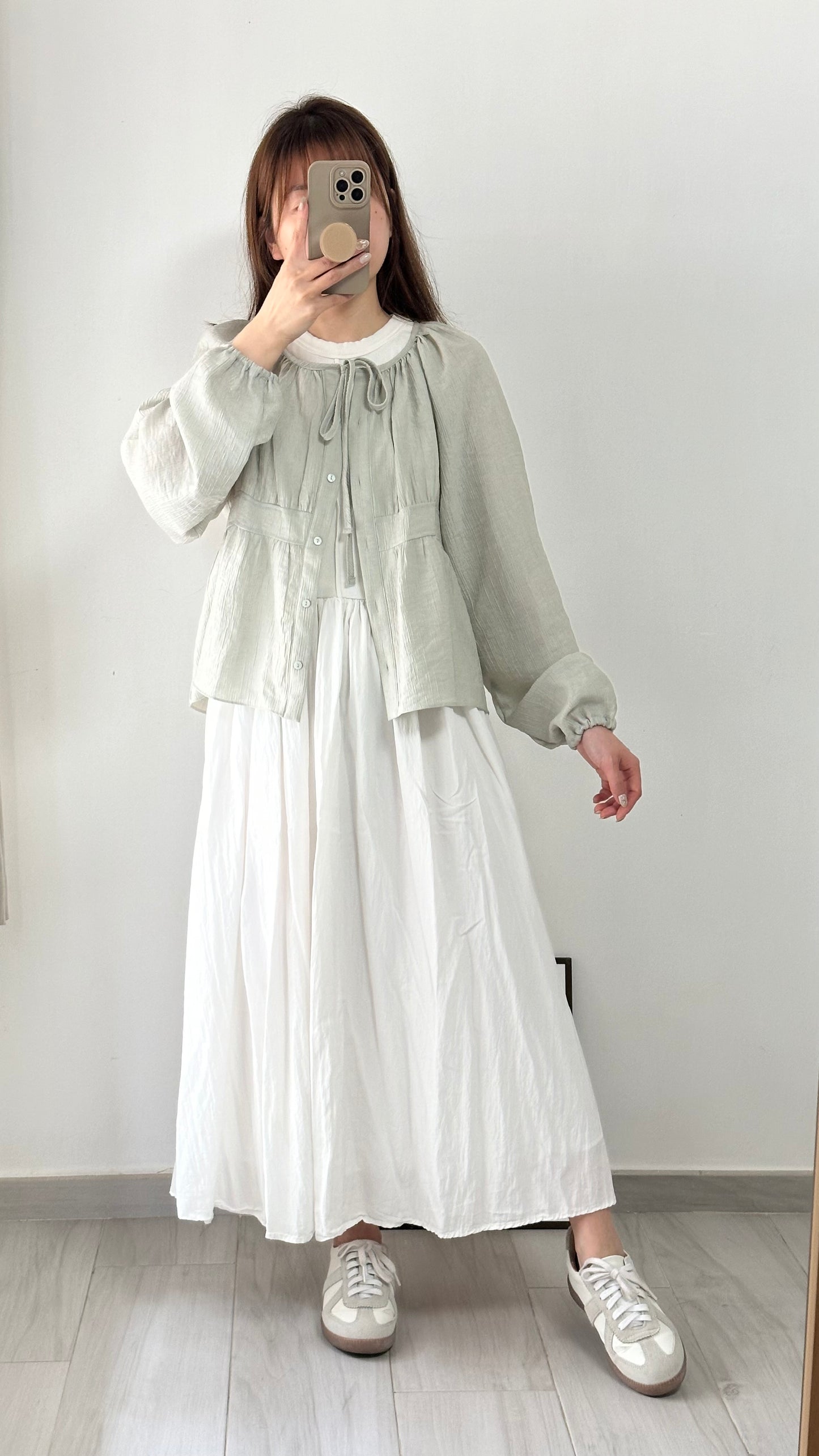 高級絲光綁帶上衣