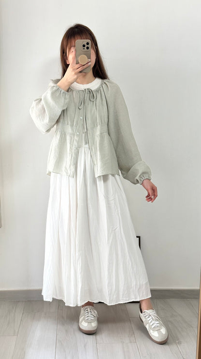 高級絲光綁帶上衣