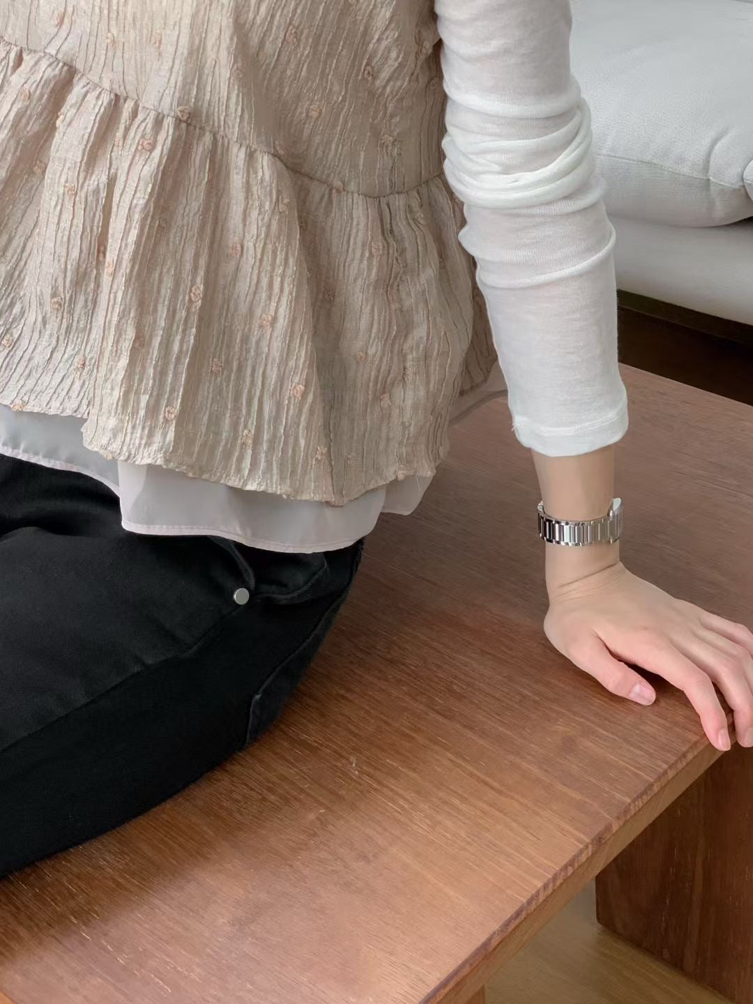 雙層飄逸外搭背心