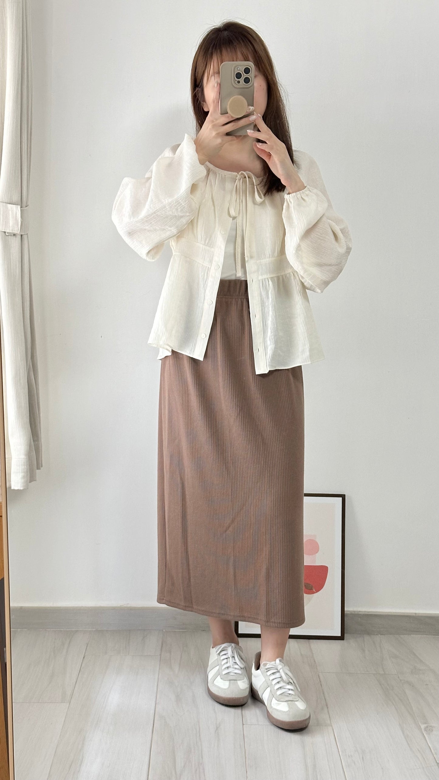 高級絲光綁帶上衣