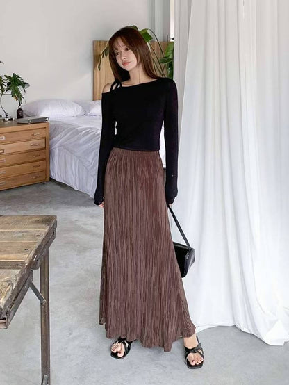 坑紋百搭小魚尾裙