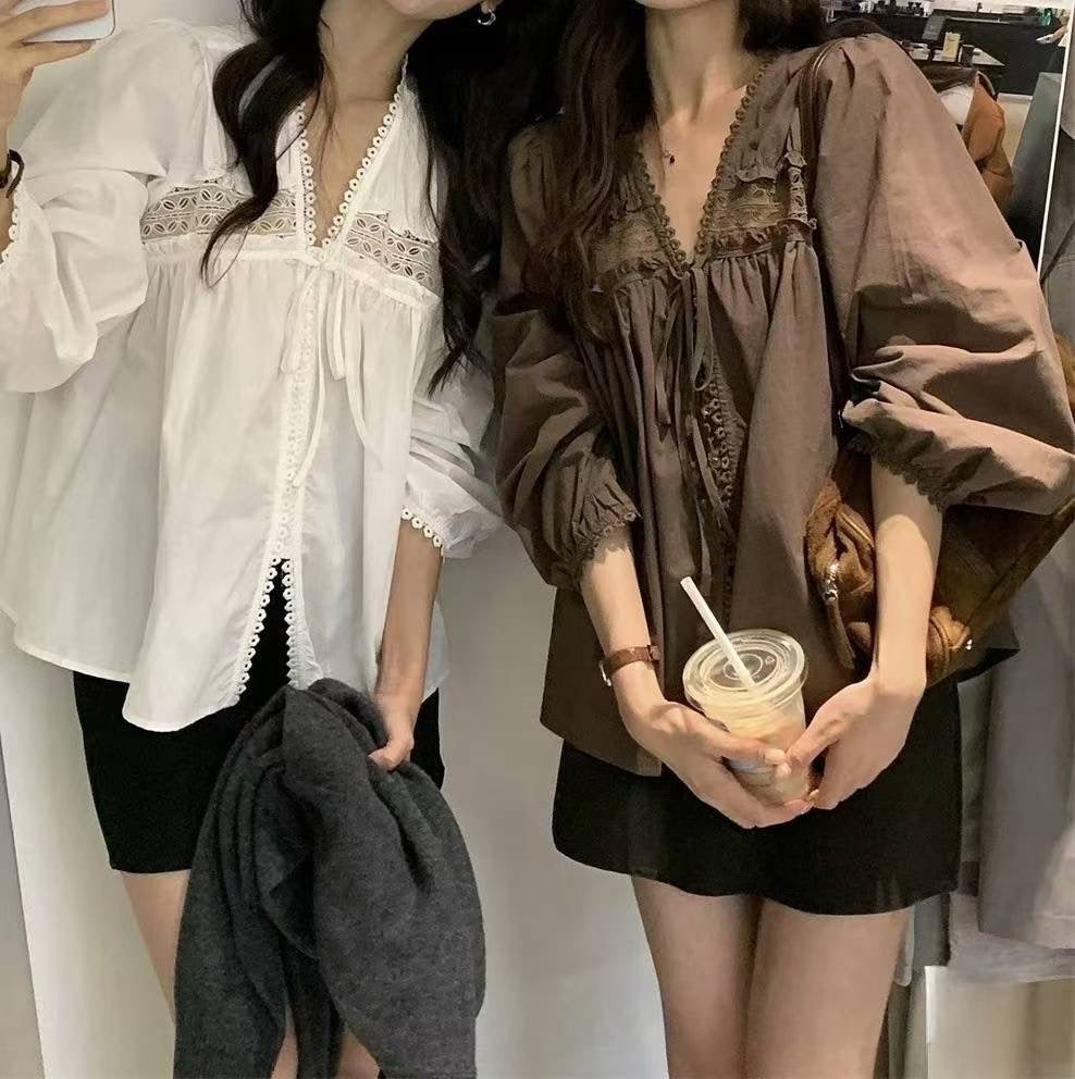 法式通花Blouse
