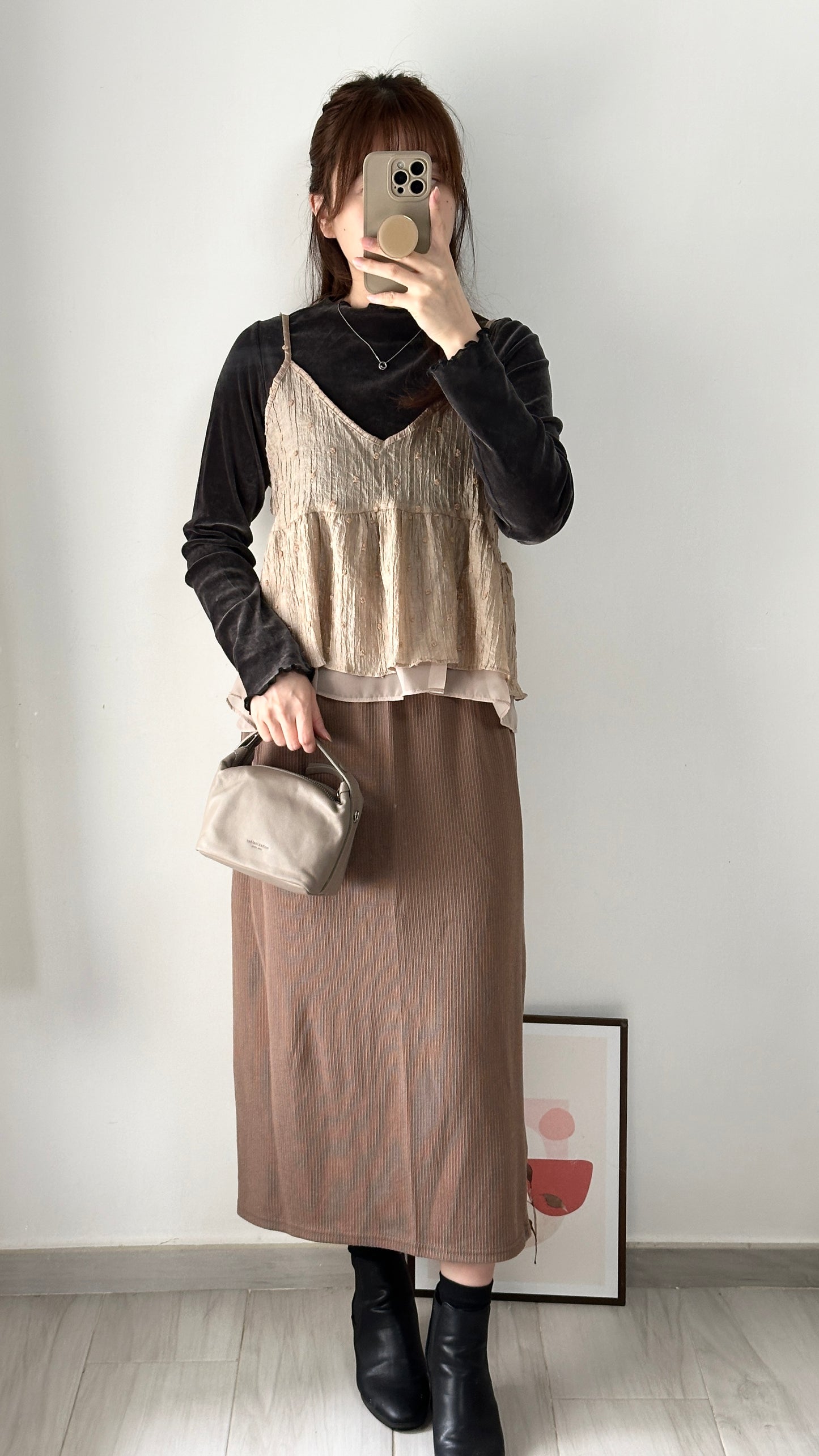 雙層飄逸外搭背心