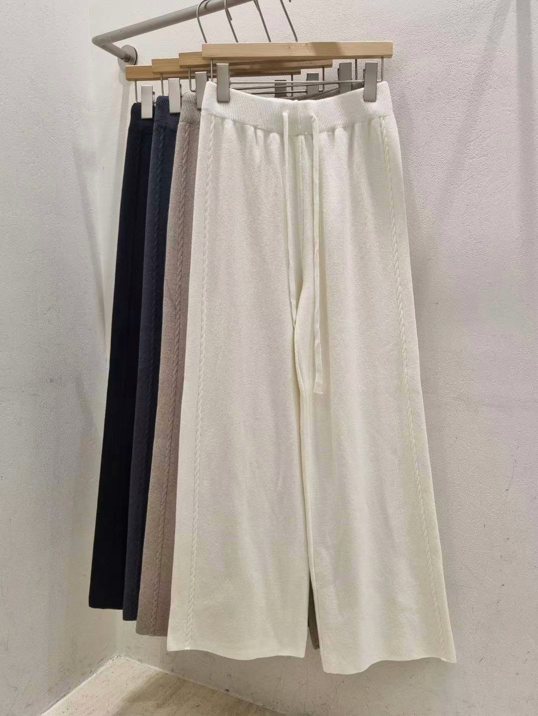 <睡褲級舒適>麻花針織褲