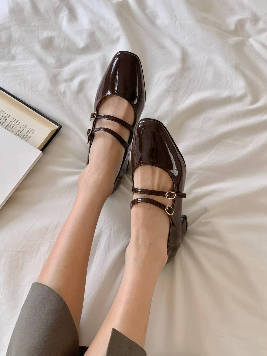 復古雙線Mary Jane