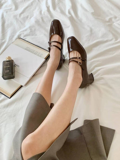 復古雙線Mary Jane