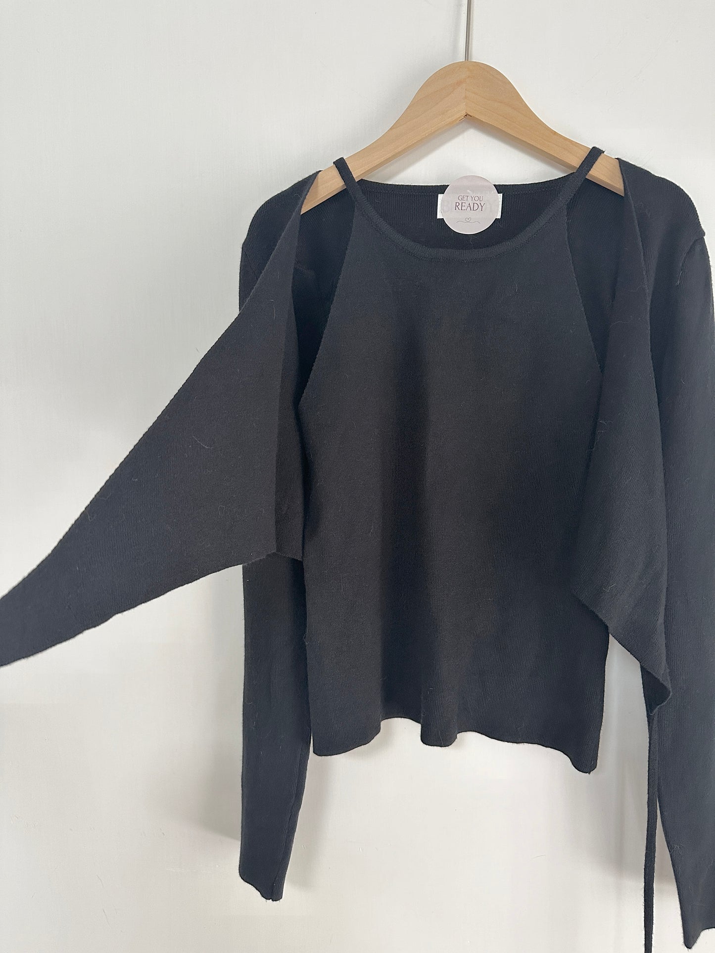 【只售現貨】交疊綁帶上衣