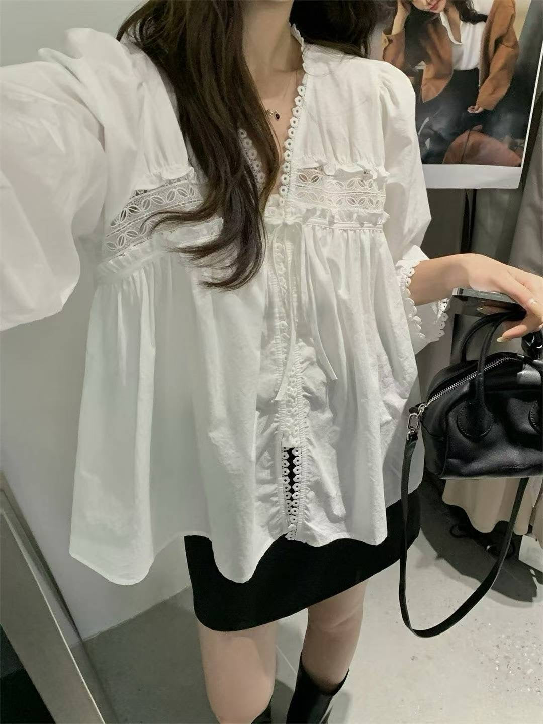 法式通花Blouse