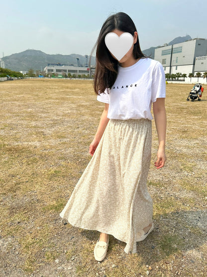 垂感清爽碎花裙