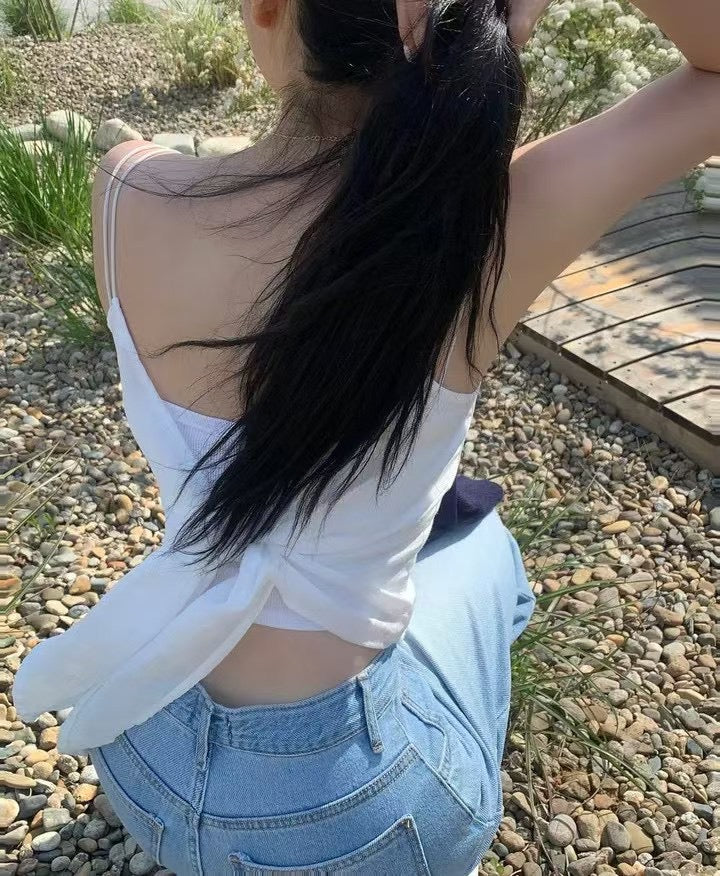 <渡假風> 後綁蝴蝶結背心