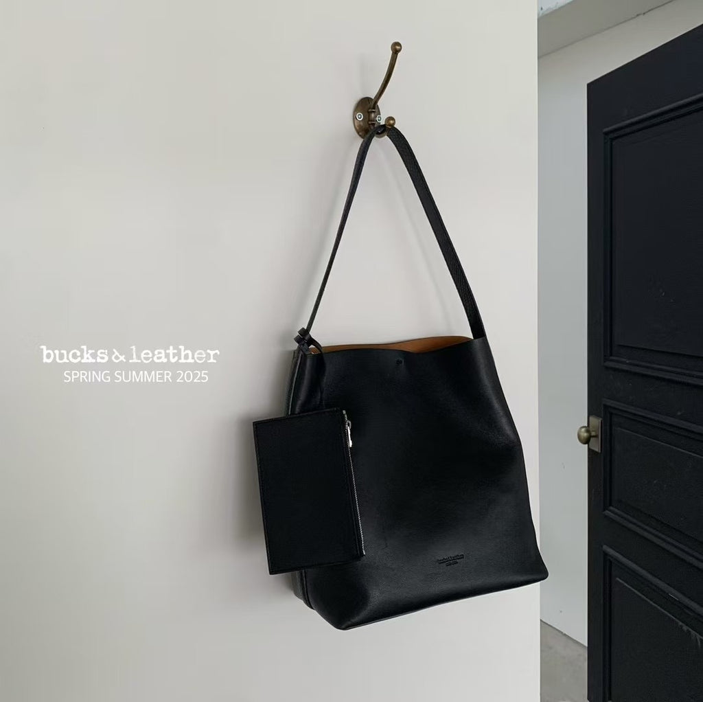 Bucks&Leather 簡約水桶袋