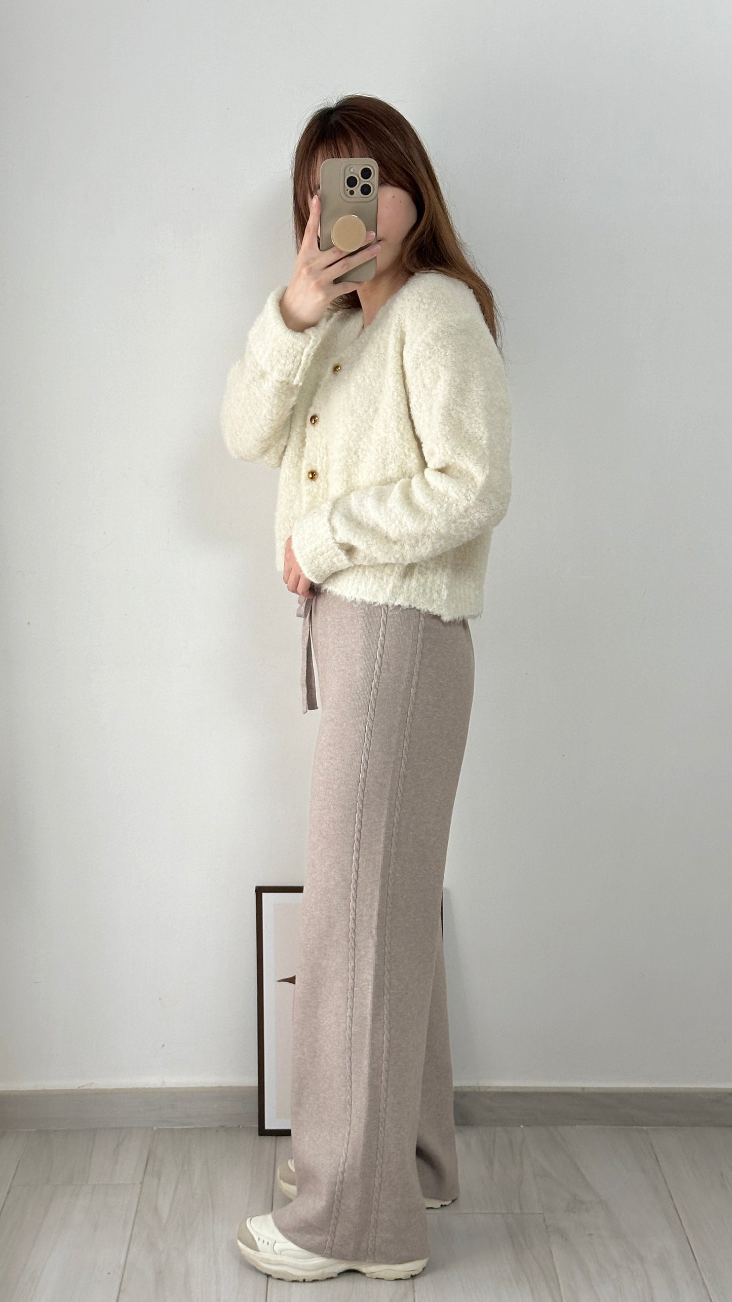 <睡褲級舒適>麻花針織褲