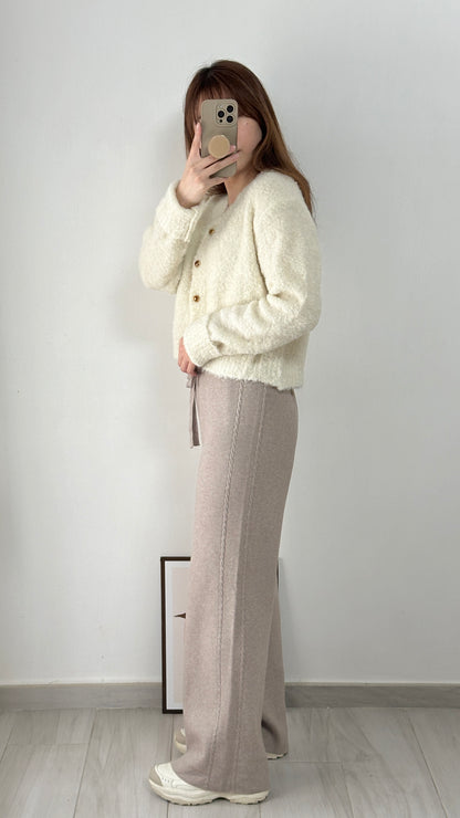 <睡褲級舒適>麻花針織褲