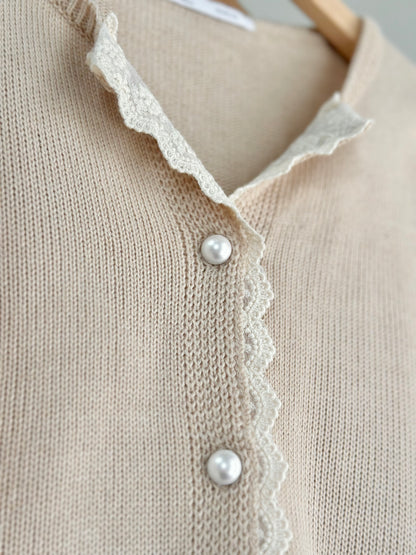 Lace邊針織Cardigan