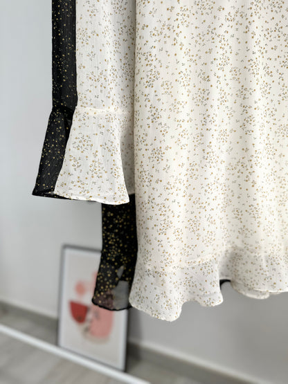 荷葉碎花連身裙