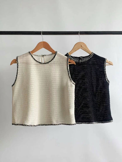 粒粒滾邊背心