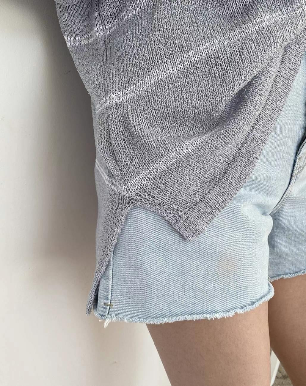 慵懶間條針織衫