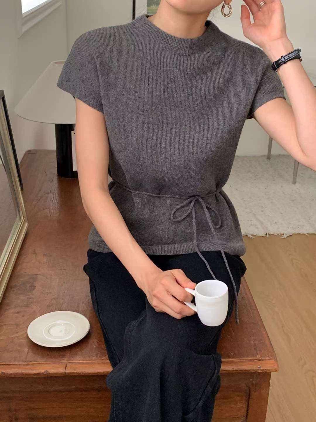 <Premium Wool> 無肩線羊毛上衣