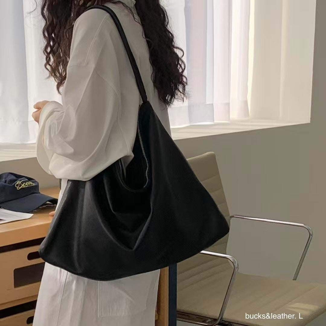 Bucks&Leather #167 慵懶垂墜Shoulder Bag (L)