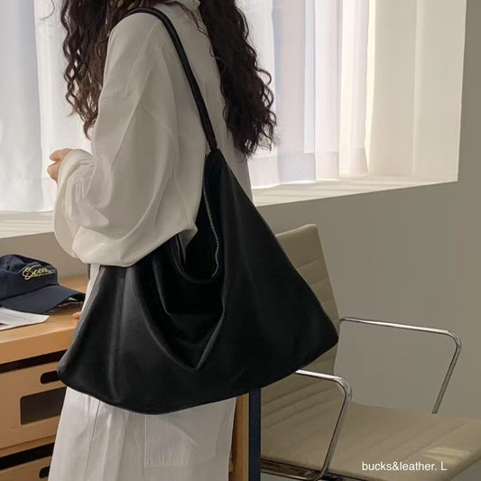 Bucks&Leather #167 慵懶垂墜Shoulder Bag (L)