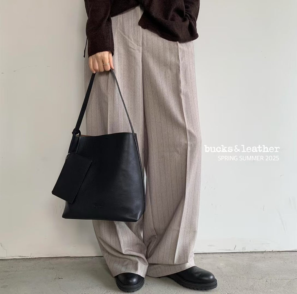 Bucks&Leather 簡約水桶袋