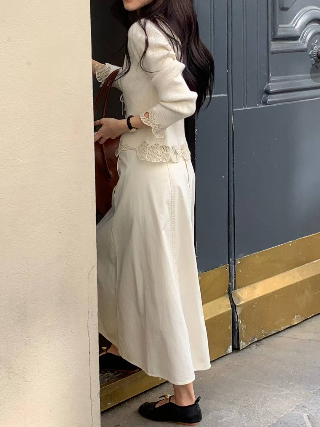 <Premium> 氣質Lace邊Cardigan