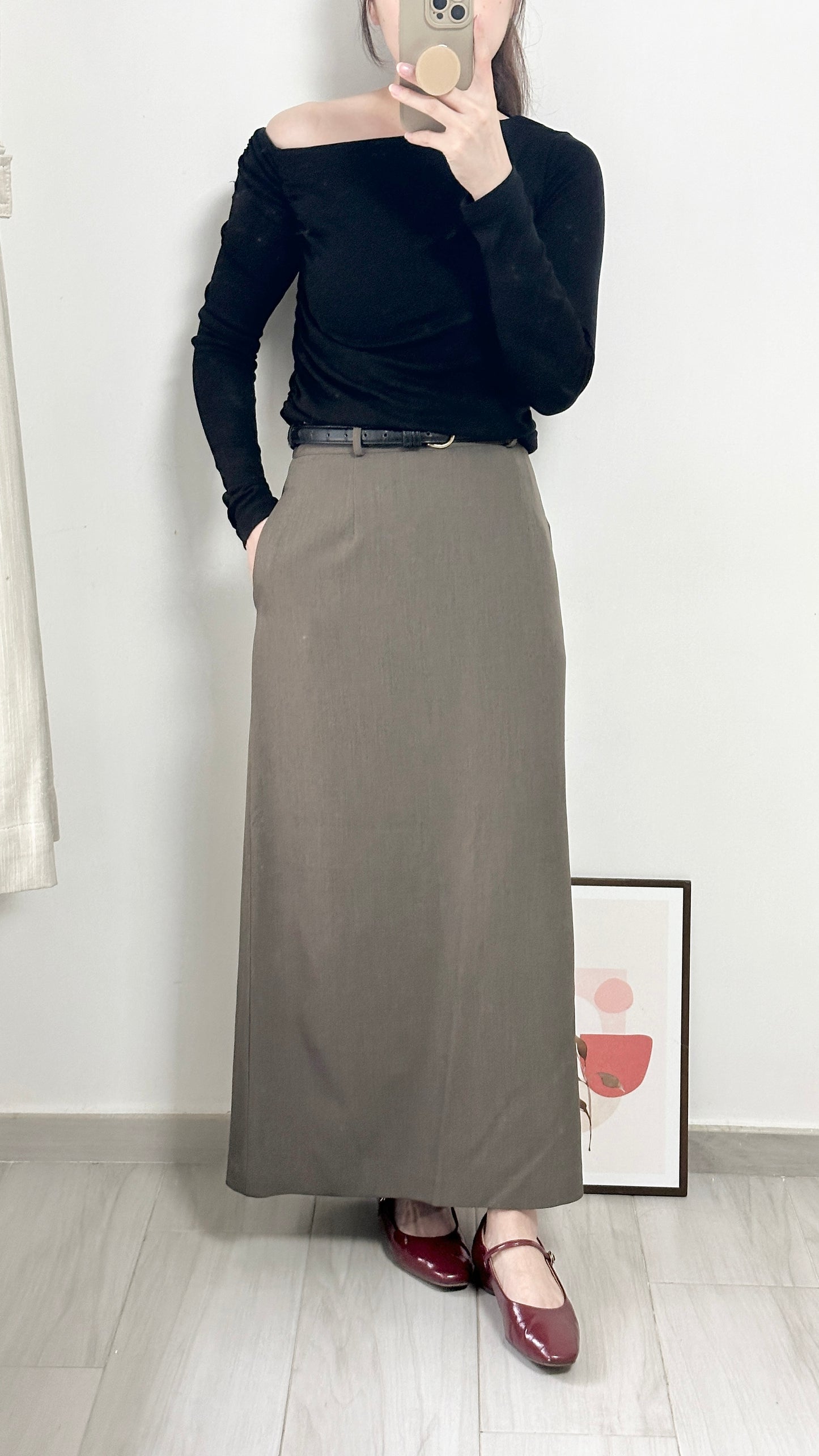 簡約西裝直筒裙