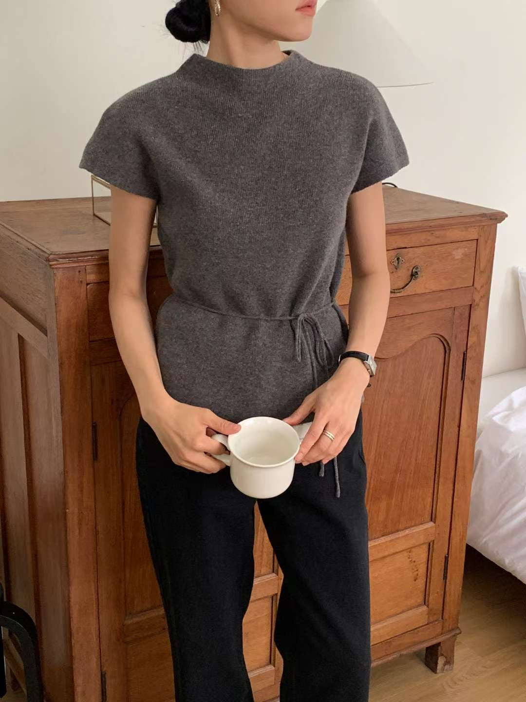 <Premium Wool> 無肩線羊毛上衣