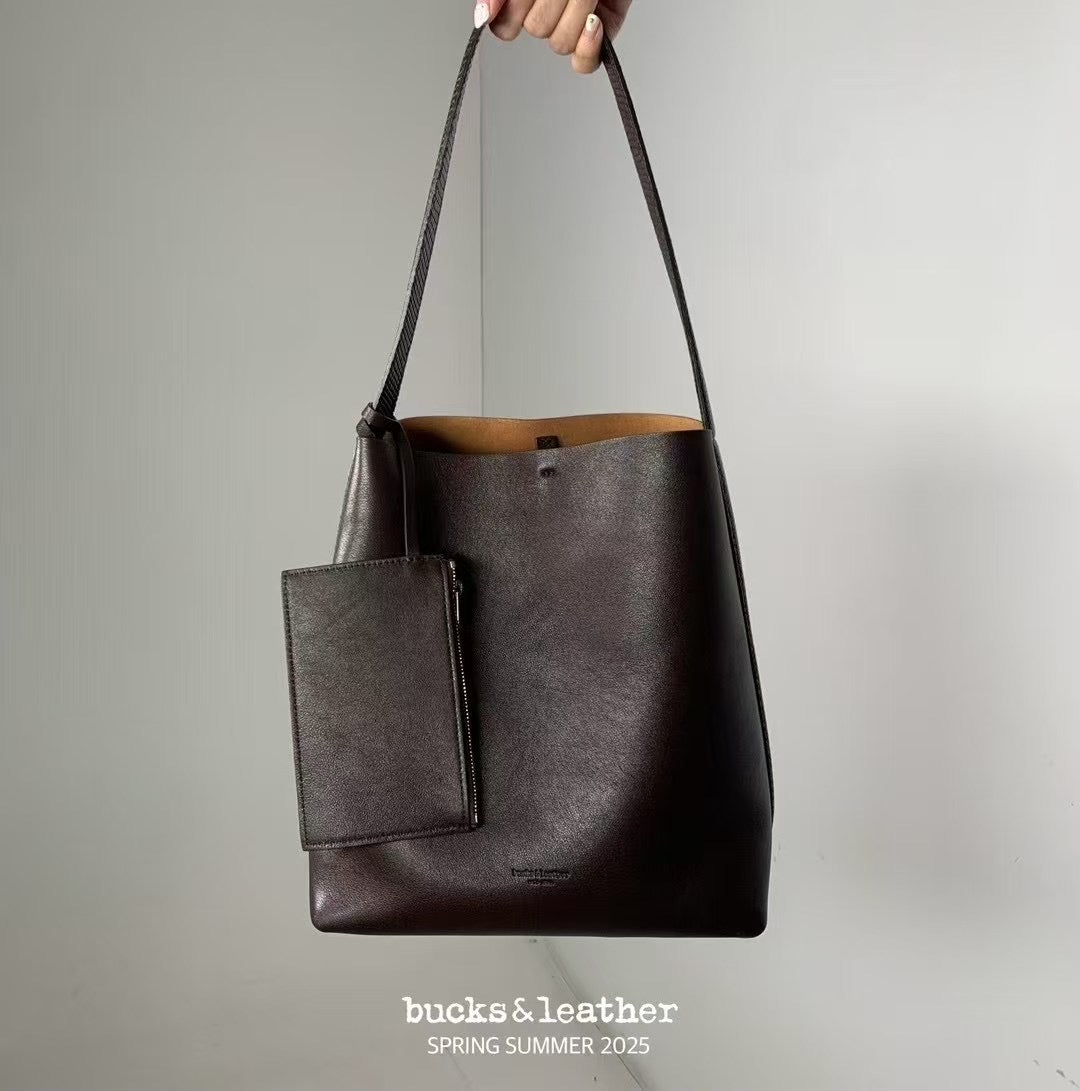Bucks&Leather 簡約水桶袋