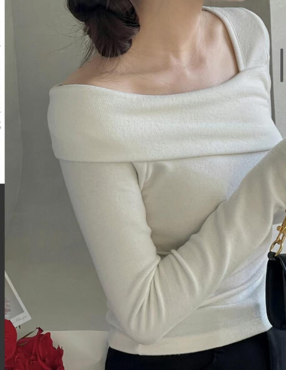斜V領上衣