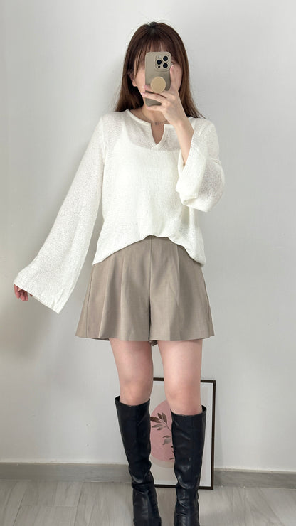 慵懶小V領針織衫