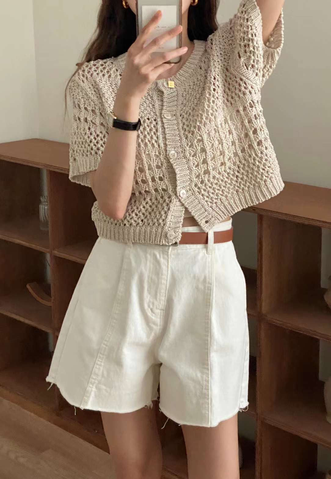 A Line不修邊牛仔褲