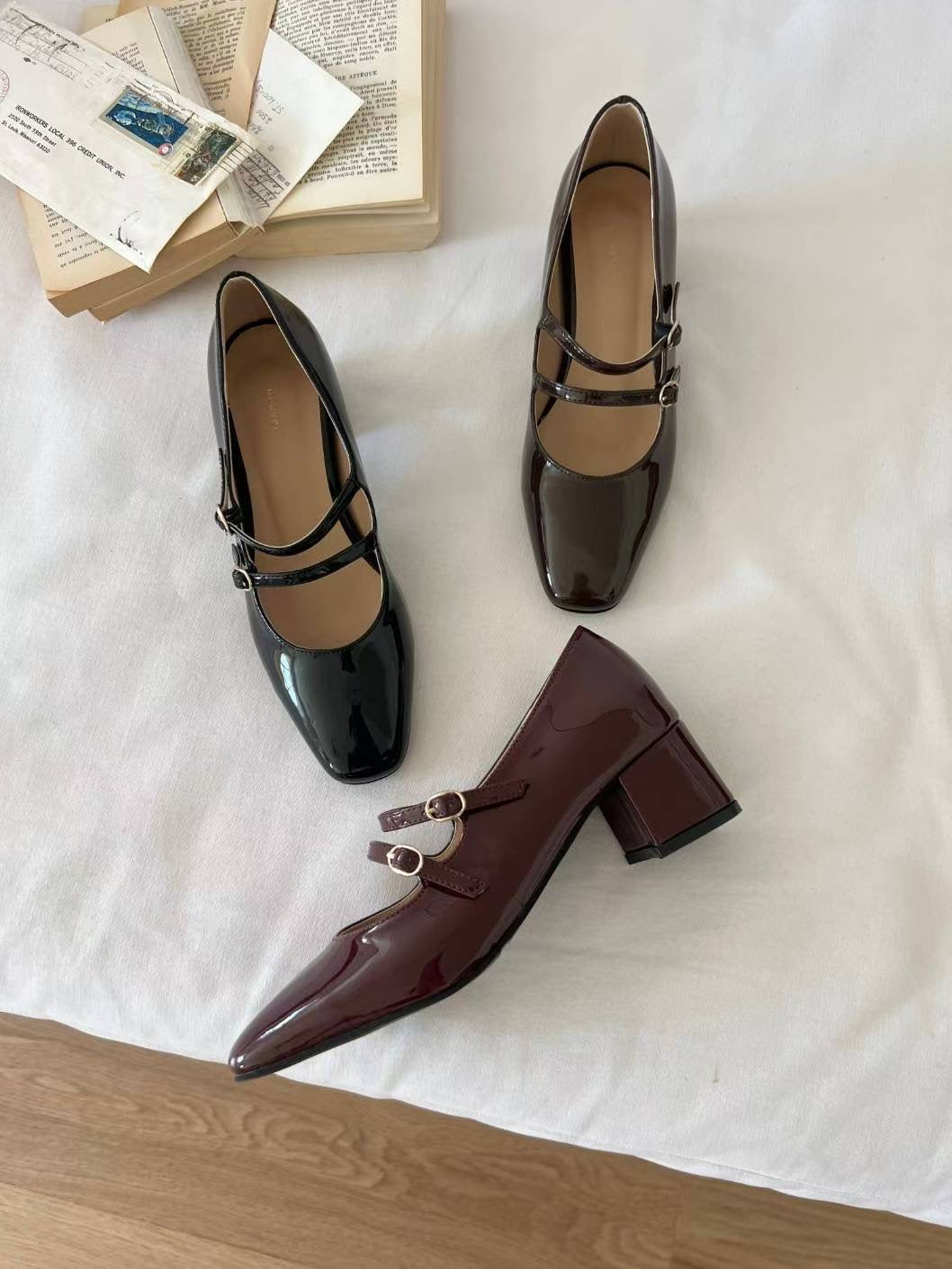 復古雙線Mary Jane